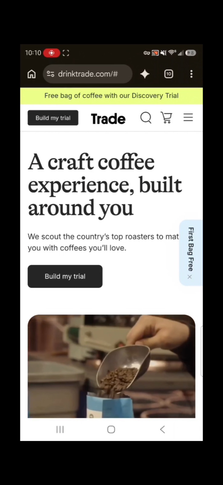 Still frame from Trade Coffee — Subscription Unboxing